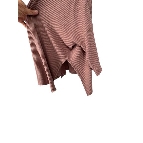 Mersea Oversized Ribbed Top Drop Shoulder Soft Cozy One Size Split Sides Boxy - Picture 8 of 10